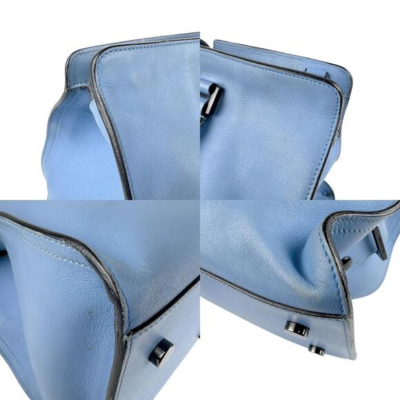 Saint Laurent Bag Leather Blue Cabas Shoulder Baby - Picture 3 of 5